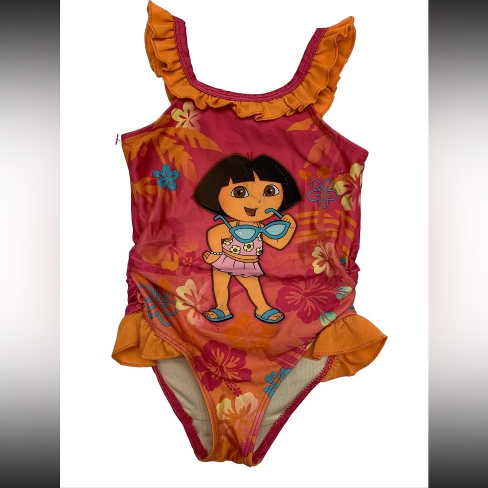 Nickelodeon Kids Swim One Piece - Orange and Pink